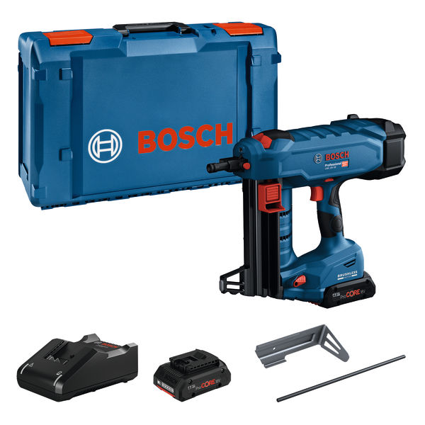 Akku-Nagler-Set GNB 18V-38 von Bosch mit Koffer. Produktbild Lieferumfang