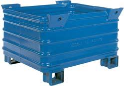 Stapelbehälter RAL5010 B1000xT800xH620 mm Nutzlast 2t Auflast 8t u-förmige Füße Stapelbehälter RAL5010 B1000xT800xH620 mm Nutzlast 2t Auflast 8t u-förmige Füße