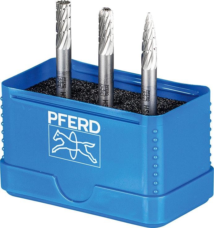 Frässtift-Satz HSS 6 mm 3-teilig, A-C-K Ø 6mm, Zahnung Z3 Pferd