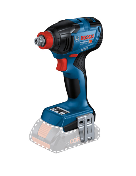 Bosch GDX 18V-210 C Schlagschrauber mit ProCORE-Akku. Produktbild dynamisch
