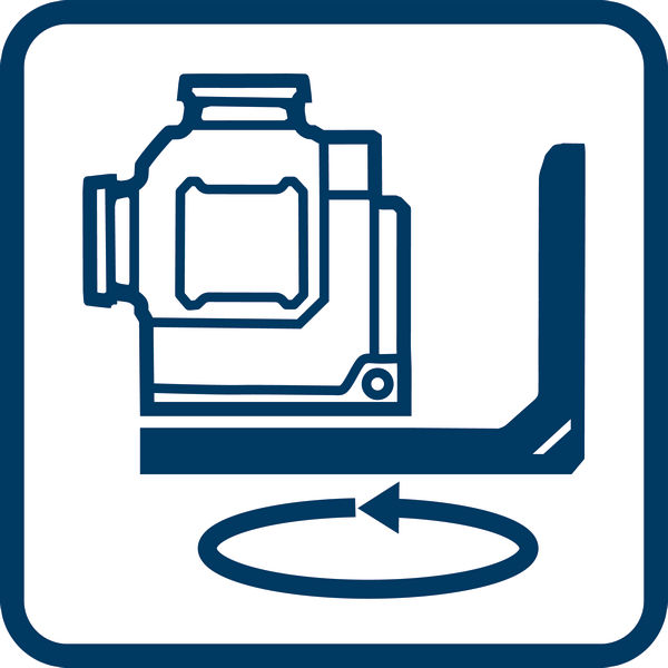 Integrierte Drehhalterung Logo/Symbolbild
