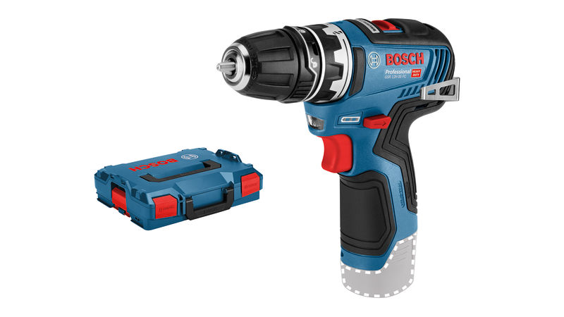 Bosch GSR 12V-35 FC Akku-Bohrschrauber mit Koffer. Produktbild Lieferumfang