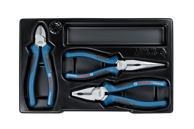 Bosch Zangensatz 3-tlg. mit ergonomischen Griffen. Produktbild
