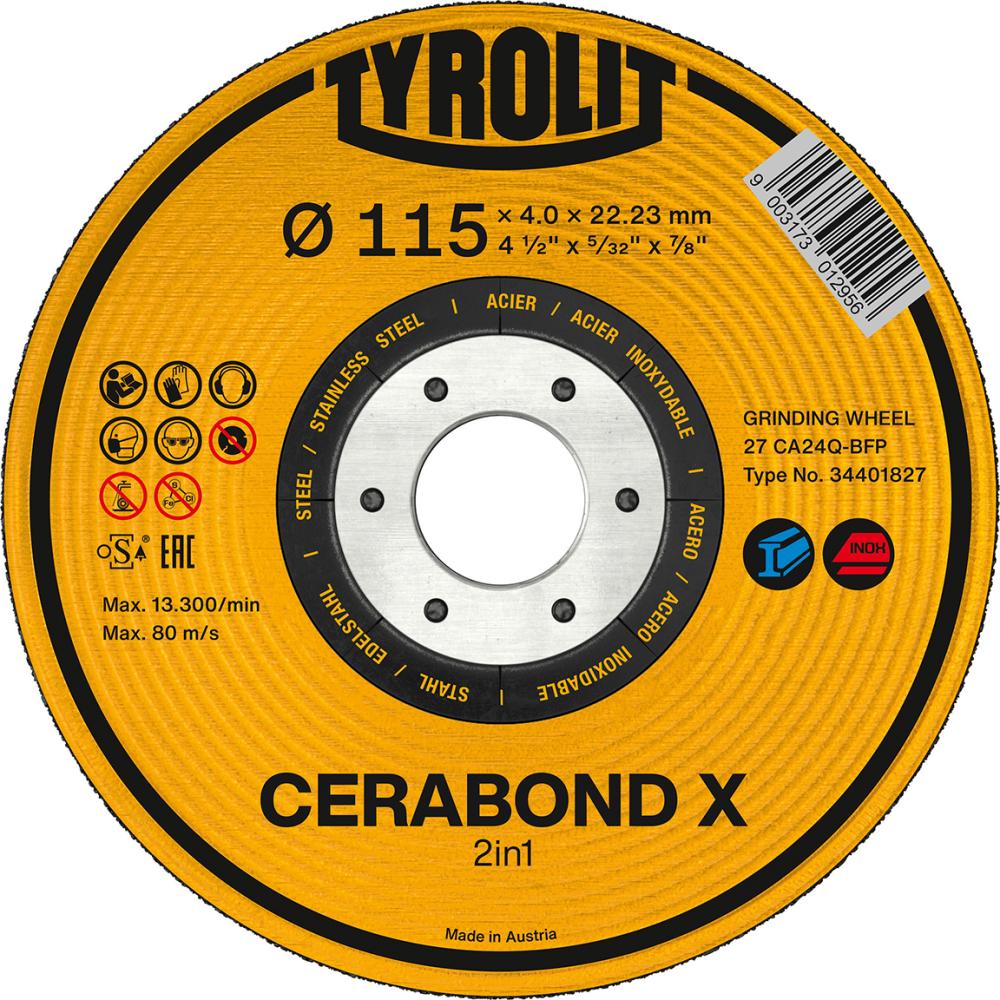 Schruppscheibe CERABOND X115x4mm CA24Q-BFK Tyrolit