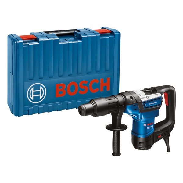 Bosch Bohrhammer GBH 5-40 D mit Tragekoffer. Produktbild Lieferumfang
