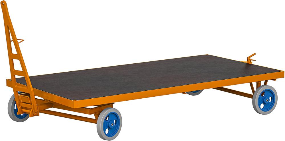 ROLLCART Schwerl.-Indust-rieanhänger 1-Achs-Drehs-chemel. 2000kg 2500x1250-mm VG-Bereif. 360x60mm