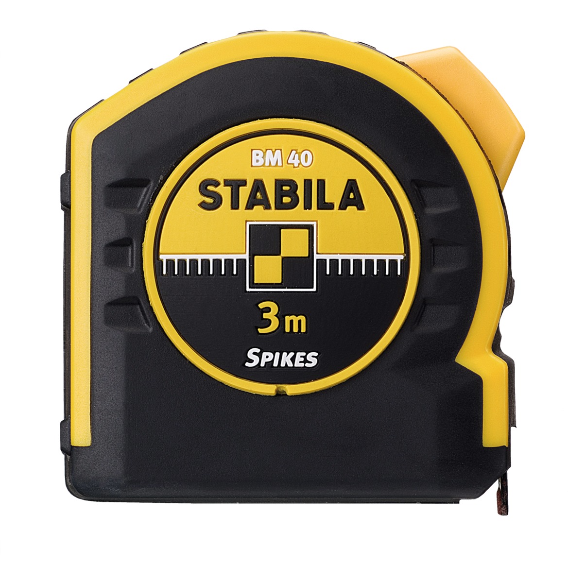 STABILA Taschenbandmaß BM 40, 5 m / 16 ft, mit doppelseitiger Skala und Spikes-Haken STD