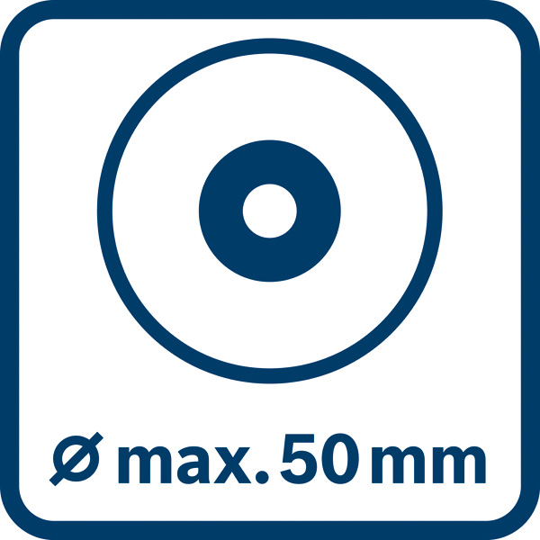 Scheibendurchmesser max. 50 mm Logo/Symbolbild