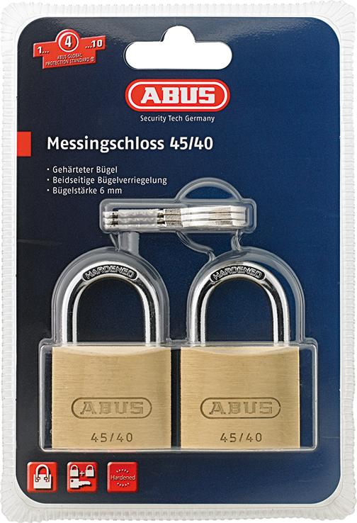Vorhangschloss Messing Twins SB ABUS Vorhangschloss Messing Twins SB ABUS