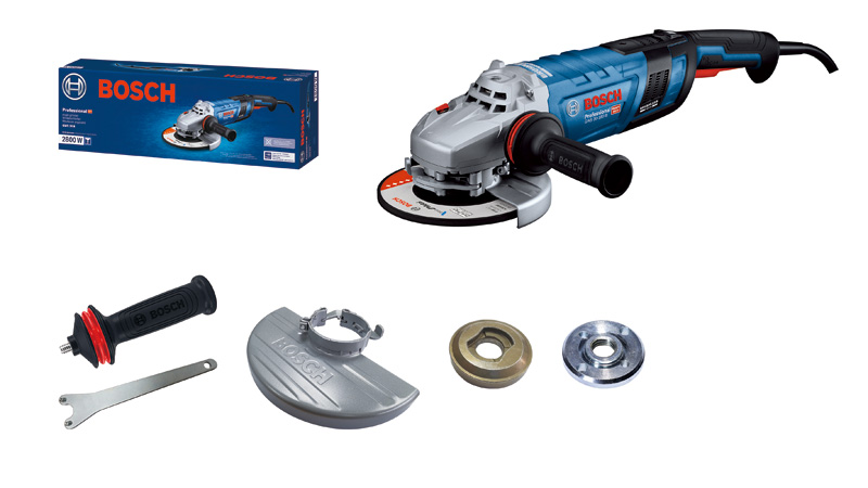 Bosch GWS 30 Winkelschleifer mit Zubehör. Produktbild