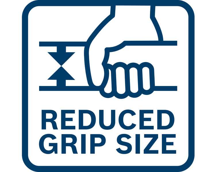 Reduzierte Griffgröße Logo/Symbolbild