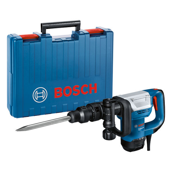 Bosch GSH 5 Abbruchhammer mit Tragekoffer. Produktbild Lieferumfang