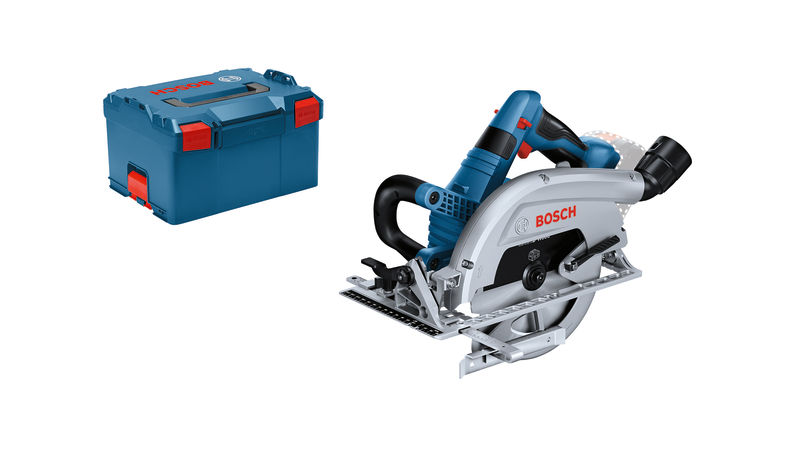 Bosch -Kreissäge GKS 18V-70 L von Bosch mit Koffer. Produktbild Lieferumfang