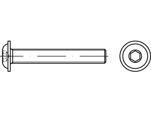 FLAKO-Schr. mit Bund ISO 7380 -2 010.9 M 10 x 20 galv. verzinkt, getempert gal Zn S normal