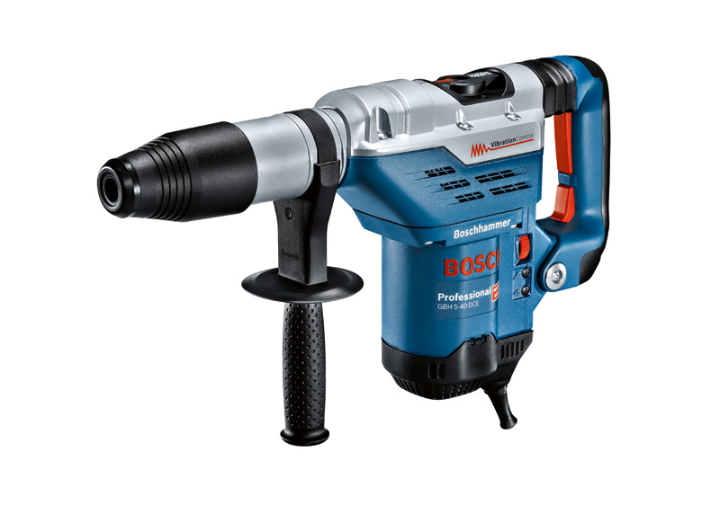 Bosch Bohrhammer GBH 5-40 DCE mit Vibrationskontrolle. Produktbild dynamisch
