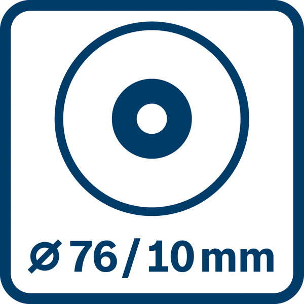 Scheibendurchmesser 76 mm Logo/Symbolbild