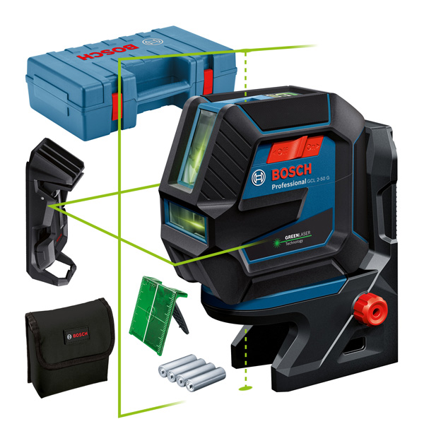 Bosch GCL 2-50 G Laser-Nivelliergerät mit grünem Laser. Produkt-Detailbild
