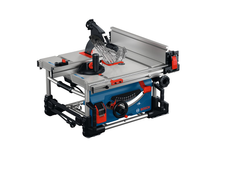 Tischkreissäge Bosch GTS 70-216 mit einstellbarem Schnittwinkel. Produktbild dynamisch