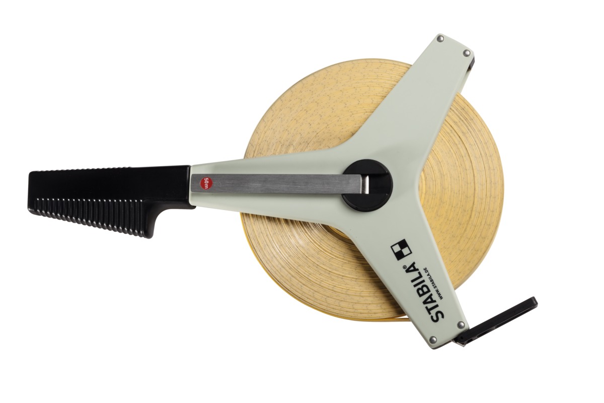 STABILA Bandmaß BM 42 G, 30 m, Glasfaser-Messband, mit Universalhaken STD