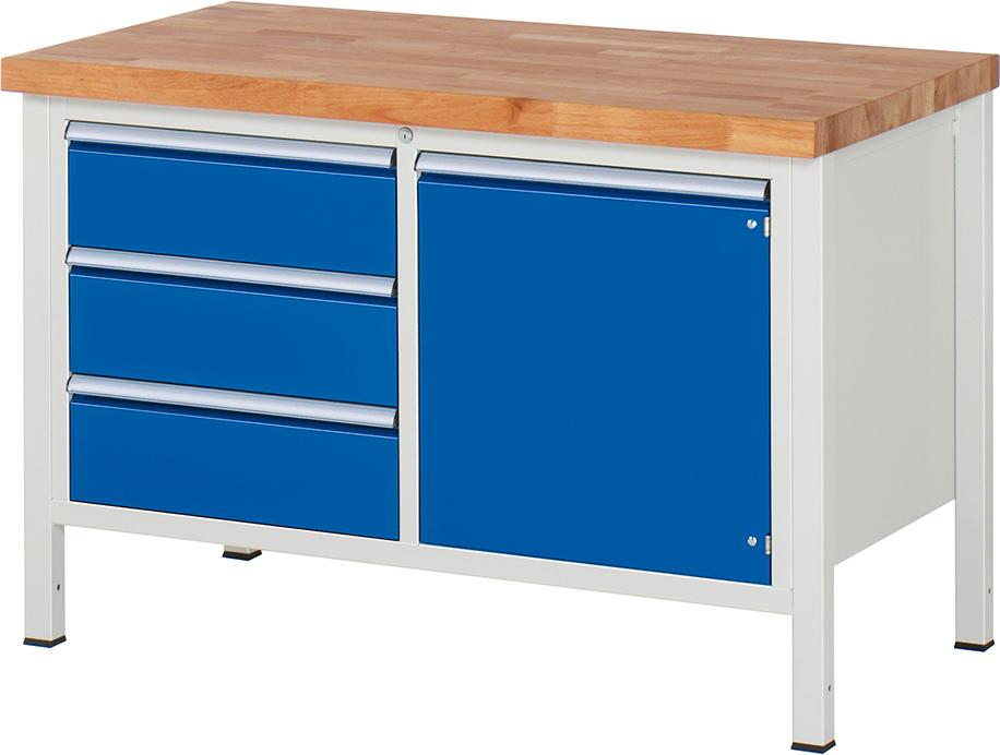 Werkbank B1250xT700 m.3 Sbl. 180/1 FT 540, gr Werkbank B1250xT700 m.3 Sbl. 180/1 FT 540, gr