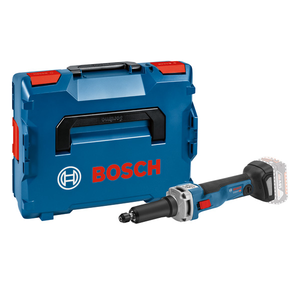Bosch GGS 18V-23 LC Akku-Geradschleifer mit Koffer. Produktbild Lieferumfang