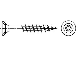 ABC SPAX FEX-H Schr. ART 88189 SPAX FEX-H St. 4 x 30 -T15 Sonderoberfläche silber gal Zn S normal