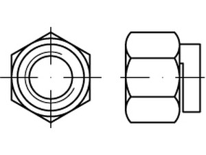 6kt.Thermag-Muttern ART 88105 Thermag-Muttern St. M 10 SW 14 galv. verkupfert gal Cu S normal