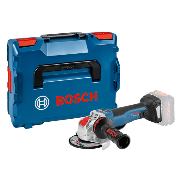 Bosch GWX 18V-10 Akku-Winkelschleifer mit Koffer. Produktbild Lieferumfang