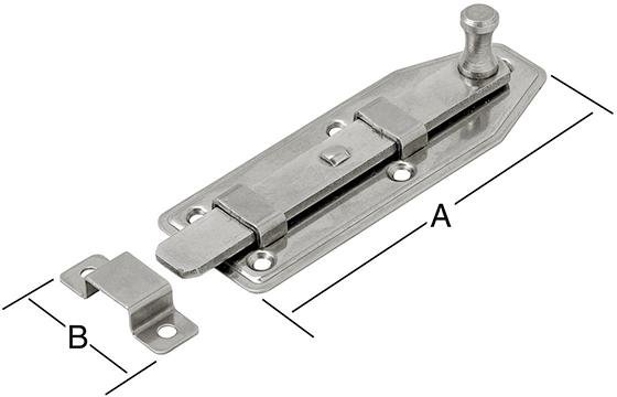 Fensterriegel gerade 80X30mm,Est (V2A) VORMANN