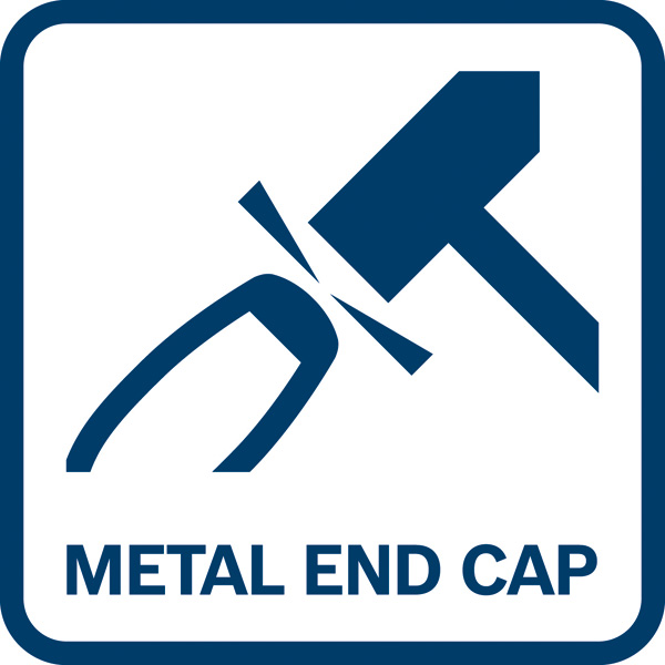 Metall-Endkappe Logo/Symbolbild