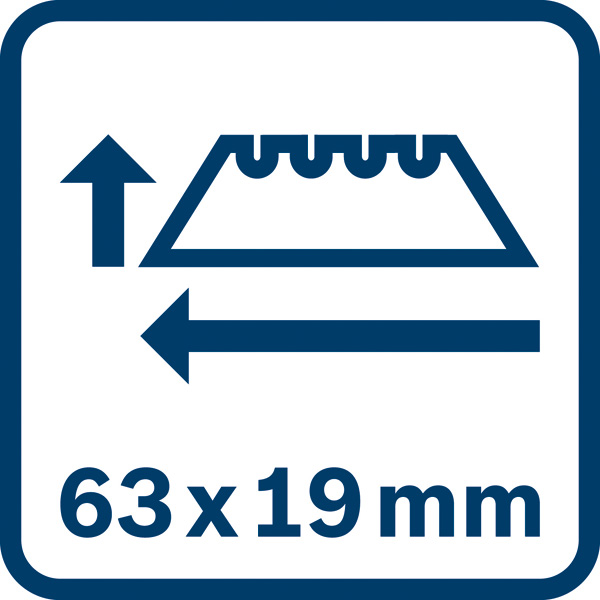 Klingengröße 63x19mm Logo/Symbolbild
