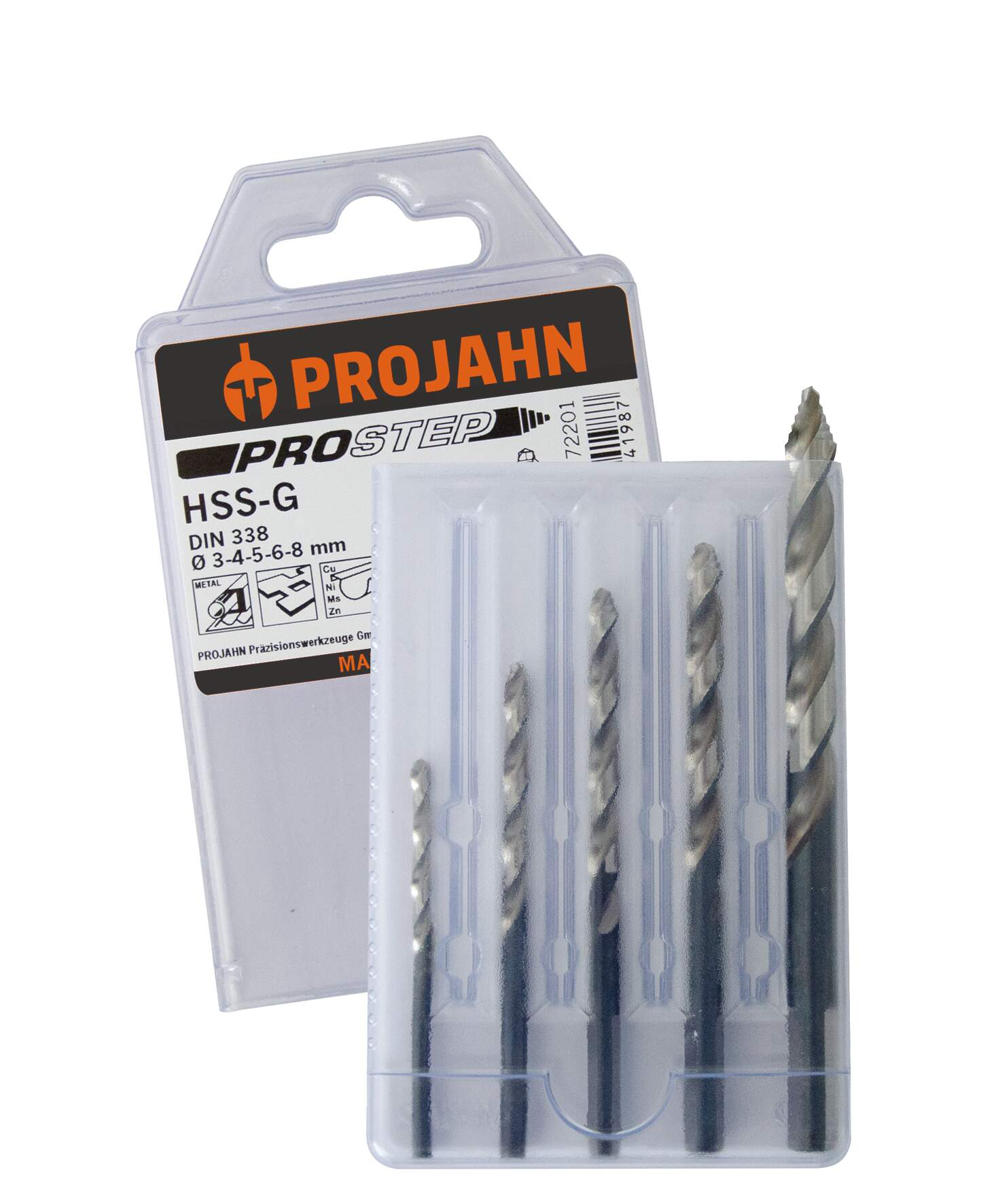 Set DIN338 HSS-G PROSTEP 5-tlg. Ø 3 – 4 – 5 – 6 – 8 mm
