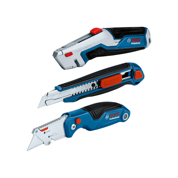 3-teiliges Universalmesserset von Bosch mit ergonomischen Griffen. Produktbild Lieferumfang