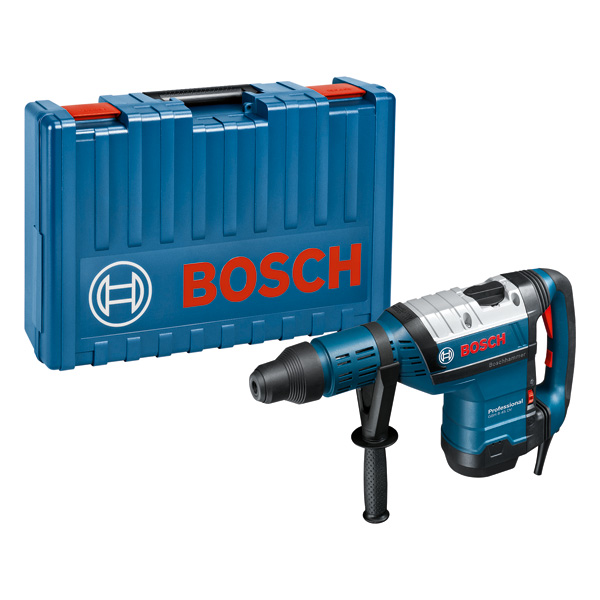 Bosch Bohrhammer GBH 8-45 DV mit Tragekoffer. Produktbild Lieferumfang