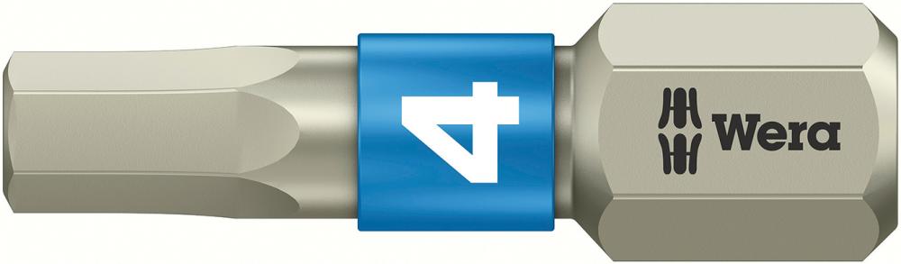 Bit rostfrei 1/4" DIN 3126 C6,3 Innensechskant 4x25mm Wera Bit rostfrei 1/4" DIN 3126 C6,3 Innensechskant 4x25mm Wera