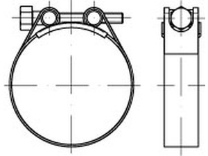 Schlauchschellen DIN 3017 1.4016 C1 104-112/25 -W2 Schraube galv. verzinkt S normal