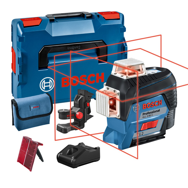 Bosch GLL 3-80 C Laser-Nivelliergerät mit Zubehör. Produkt-Detailbild