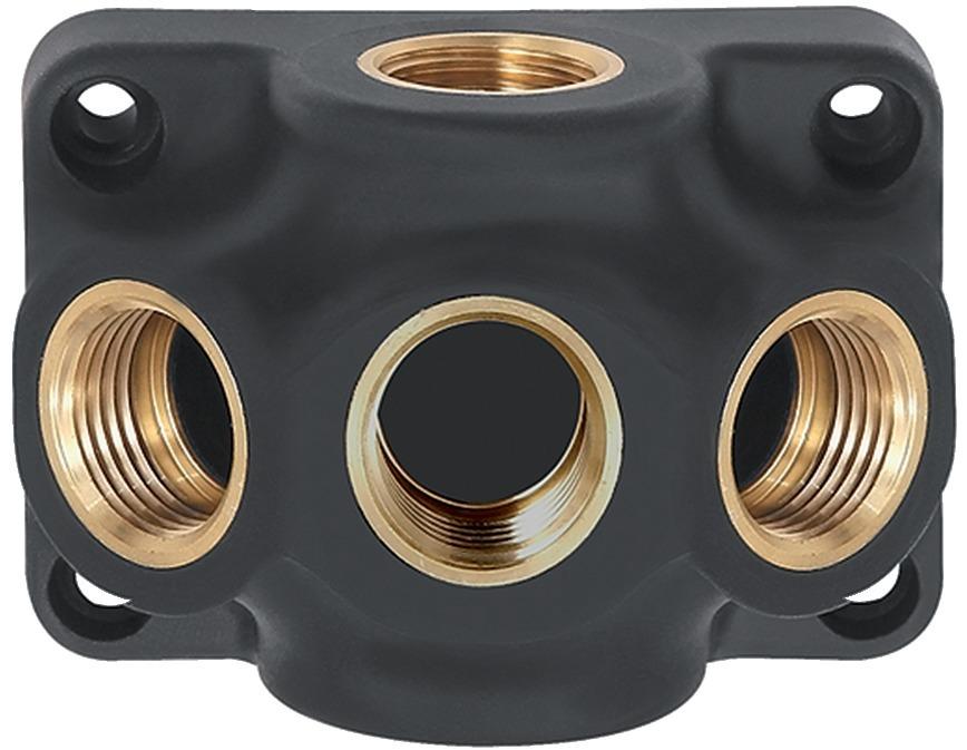 Endverteilerdose Kunststoff, Innengewinde 1xG1/2" zu 3xG1/2" RIEGLER