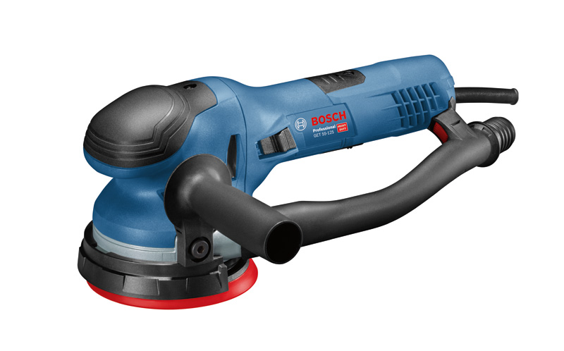 Bosch GET 55-125 Exzenterschleifer mit 125 mm Teller. Produktbild dynamisch