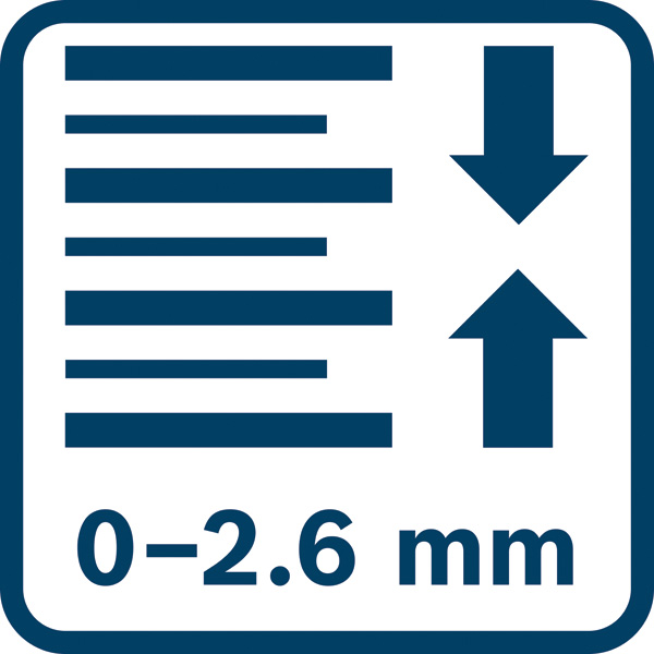 Einstellbare Tiefe 02,6 mm Logo/Symbolbild