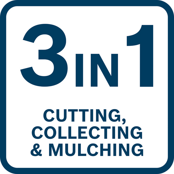 3 in 1 Schneiden Sammeln Mulchen Logo/Symbolbild