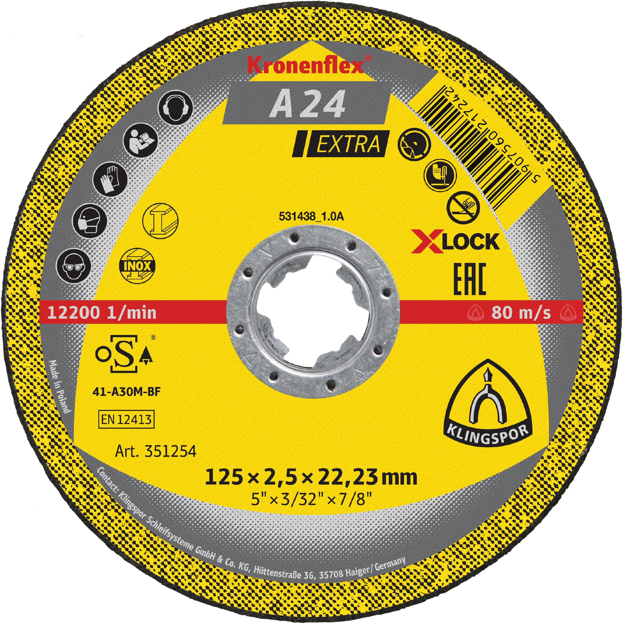 Produkt A 24 EX Trennscheiben X-LOCK, 115 x 2,5 x 22,23 mm gerade