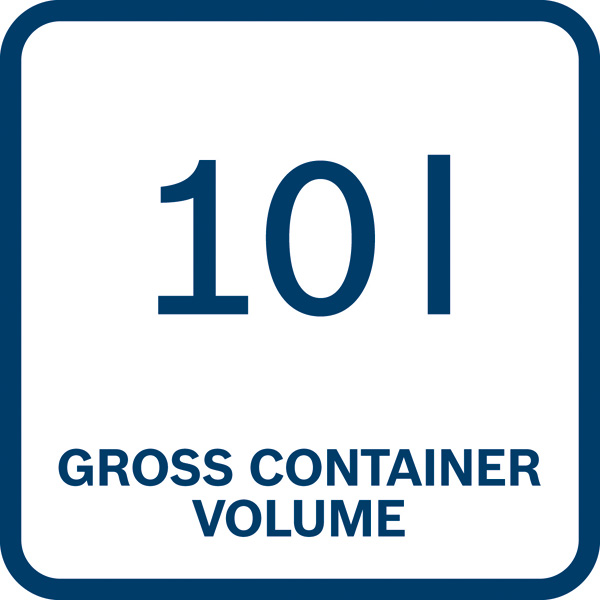 10 Liter Behältervolumen Logo/Symbolbild
