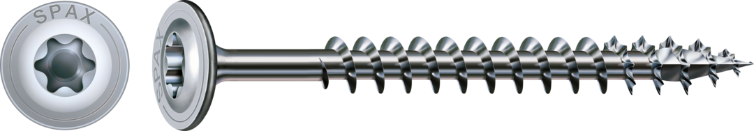 Artikelhauptbild ABC Spax-Holzbauschrauben WIROX Tellerkopf, I-Stern  10,0 x 80 Vollgewi 4CUT-Spitze, gehärtet, gleitbeschichtet