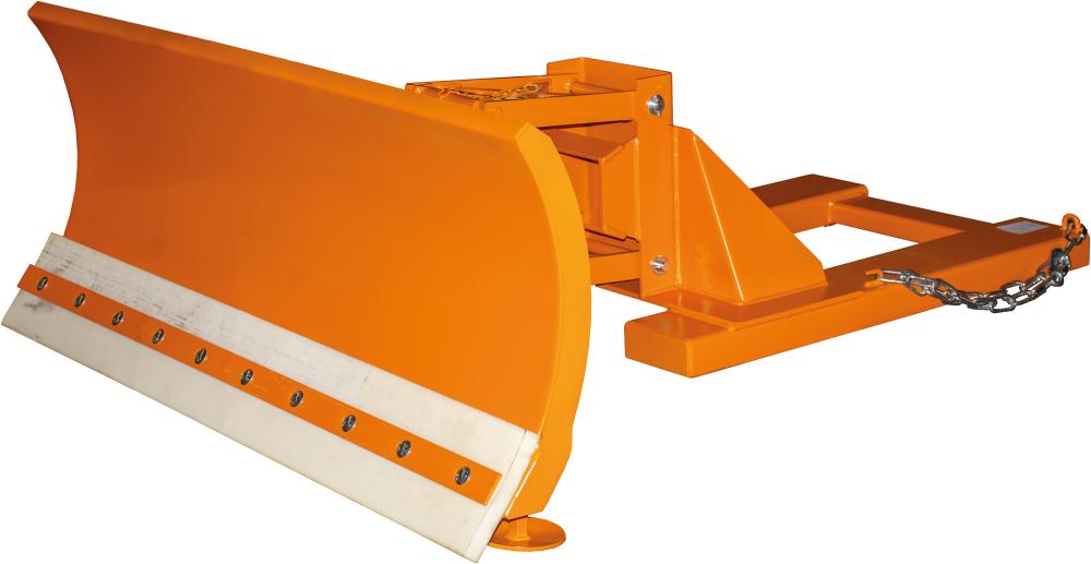 Schneeschieber SCH-V f. Stapler,RAL2000 orangeSchildbreite 1800mm m. PUR-Schürfleiste