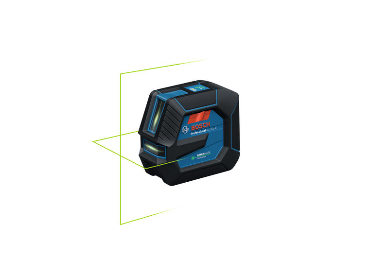 Bosch GLL 20-22 G Laser-Nivelliergerät mit grünem Laser. Produktbild dynamisch