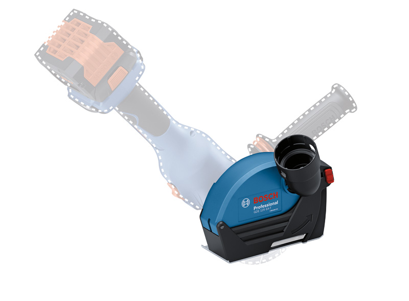 Bosch GDE 125 EA-T Staubabsaugschutz für Winkelschleifer. Produktbild dynamisch