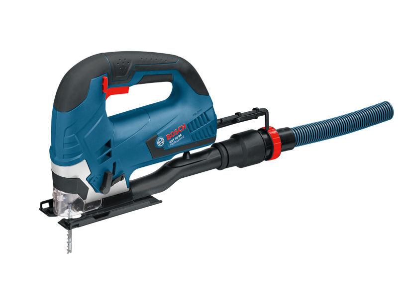 Stichsäge Bosch GST 90 BE mit Staubabsaugvorrichtung Produktbild dynamisch