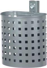 Abfallbeh.20 l halbrund grau Quadratloch Abfallbeh.20 l halbrund grau Quadratloch