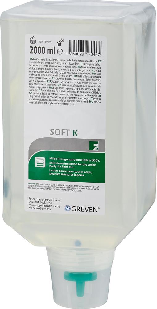Handreiniger Greven Soft K, 2000 ml Varioflasche Handreiniger Greven Soft K, 2000 ml Varioflasche